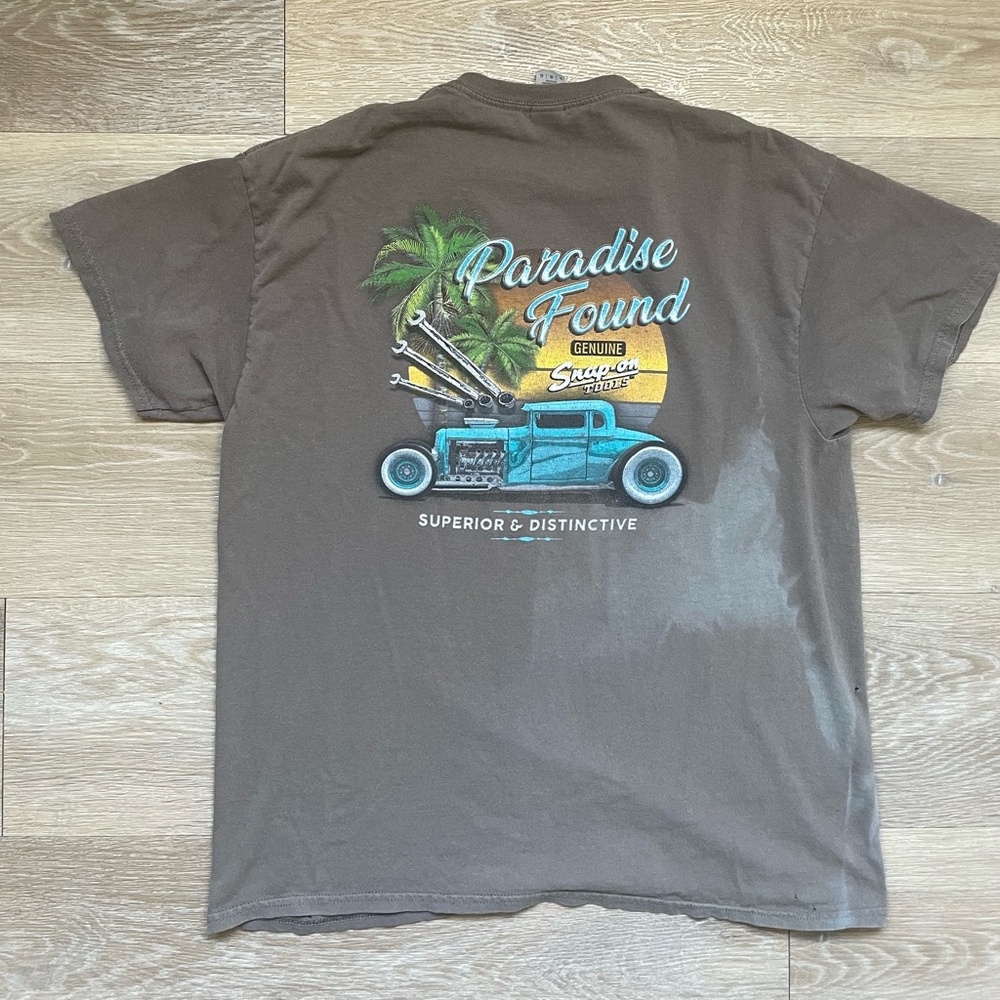 SOLD Vintage Snap-On Paradise Found Grey Cotton T Shirt
